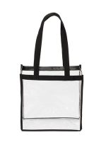 Port Authority Clear Stadium Tote BG430 Clear/ Black