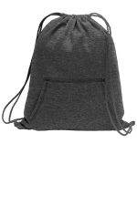 Port & Co Core Fleece Sweatshirt Cinch Pack. BG614 Dark Heather Grey