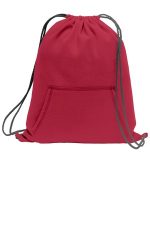 Port & Co Core Fleece Sweatshirt Cinch Pack. BG614 Red