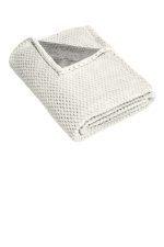 Port Authority Plush Texture Blanket. BP35 Dark Chocolate Brown