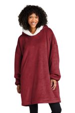 Port Authority Mountain Lodge Wearable Blanket BP41 Red Rhubarb