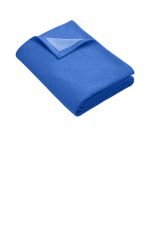 Port & Co Core Fleece Sweatshirt Blanket. BP78 Heather Royal