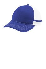 Port Authority Two-Stripe Snapback Trucker Cap. C113 Patriot Blue/ Patriot Blue/ White