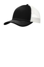 Port Authority Snapback Trucker Cap. C402 Black/ White