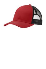Port Authority Snapback Trucker Cap. C402 Flame Red/ Black