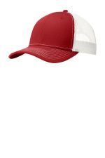 Port Authority Snapback Trucker Cap. C402 Flame Red/ White