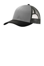 Port Authority Snapback Trucker Cap. C402 Gusty Grey/ Black/ Grey Steel