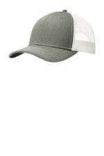 Port Authority Snapback Trucker Cap. C402 Heather Grey/ White
