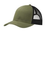Port Authority Snapback Trucker Cap. C402 Olive Drab Green/ Black