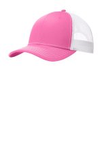 Port Authority Snapback Trucker Cap. C402 True Pink/ White