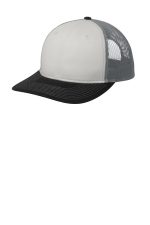 Port Authority Snapback Trucker Cap. C402 White/ Black/ Gusty Grey