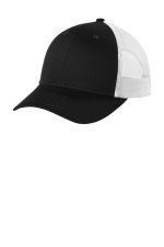 Port Authority Low-Profile Snapback Trucker Cap C402LP Black/ White