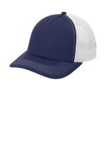 Port Authority Low-Profile Snapback 5-Panel Trucker Cap C405LP True Navy/ White