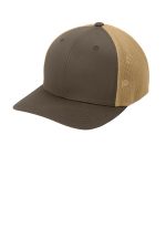 Port Authority Flexfit Mesh Back Cap. C812 Brown/ Khaki