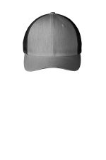 Port Authority Flexfit Mesh Back Cap. C812 Heather Grey/ Black