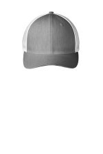 Port Authority Flexfit Mesh Back Cap. C812 Heather Grey/ White