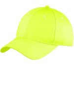 Port Authority Six-Panel Unstructured Twill Cap. C914 Neon Yellow