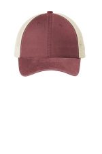 Port Authority Beach Wash Mesh Back Cap. C943 Red Rock/ Stone
