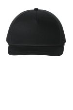 Port Authority Snapback Five-Panel Rope Cap C962 Black/ Black
