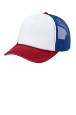 Port Authority Foam Truck'N Cap C993 White/ Rich Red/ True Royal