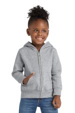 Port & Co Toddler Core Fleece Full-Zip Hooded Sweatshirt. CAR78TZH Athletic Heather