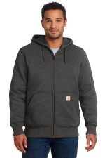 Carhartt Rain Defender Paxton Heavyweight Hooded Zip-Front Sweatshirt. CT100614 Carbon Heather