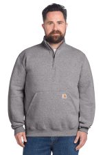 Carhartt Midweight 1/4-Zip Mock Neck Sweatshirt CT105294 Heather Grey