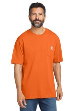 Carhartt Workwear Pocket Short Sleeve T-Shirt. CTK87 Brite Orange