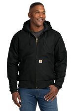 Carhartt Tall Quilted-Flannel-Lined Duck Active Jac. CTT106677 Black