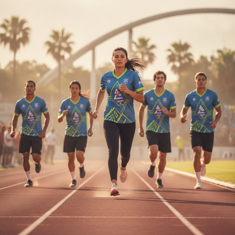 Young athletes in — youth sports jerseys