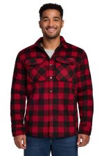 Eddie Bauer Woodland Shirt Jac EB228 Radish/ Black