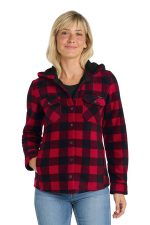 Eddie Bauer Women's Woodland Shirt Jac EB229 Radish/ Black