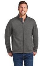 Port Authority Arc Sweater Fleece Jacket F428 Grey Smoke Heather