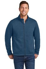 Port Authority Arc Sweater Fleece Jacket F428 Insignia Blue Heather