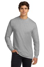 Gildan - Ultra Cotton 100% US Cotton Long Sleeve T-Shirt. G2400 Ash