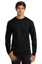 Gildan - Ultra Cotton 100% US Cotton Long Sleeve T-Shirt. G2400 Black