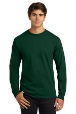 Gildan - Ultra Cotton 100% US Cotton Long Sleeve T-Shirt. G2400 Forest Green