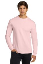 Gildan - Ultra Cotton 100% US Cotton Long Sleeve T-Shirt. G2400 Light Pink