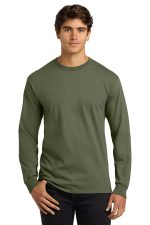 Gildan - Ultra Cotton 100% US Cotton Long Sleeve T-Shirt. G2400 Military Green