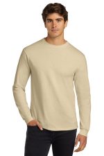 Gildan - Ultra Cotton 100% US Cotton Long Sleeve T-Shirt. G2400 Sand