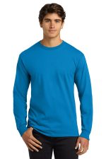 Gildan - Ultra Cotton 100% US Cotton Long Sleeve T-Shirt. G2400 Sapphire