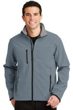 Port Authority Glacier Soft Shell Jacket. J790 Atlantic Blue/ Chrome