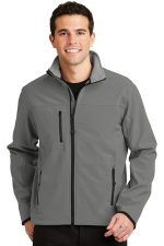 Port Authority Glacier Soft Shell Jacket. J790 Smoke Grey/ Chrome
