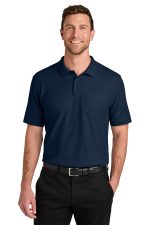 Port Authority Wearever Signature Pique Pocket Polo K200P River Blue Navy