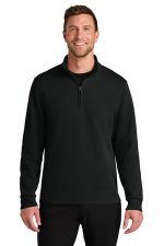 Port Authority Wearever Signature Double Pique 1/4-Zip K210 Deep Black