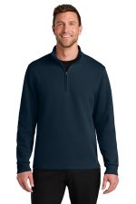 Port Authority Wearever Signature Double Pique 1/4-Zip K210 River Blue Navy