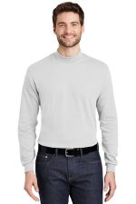 Port Authority Interlock Knit Mock Turtleneck. K321 White