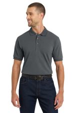 Port Authority Heavyweight Cotton Pique Polo. K420 Steel Grey