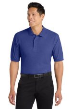 Port Authority Extended Size Silk Touch Polo K500ES Mediterranean Blue