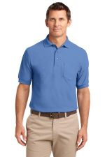 Port Authority Silk Touch Polo with Pocket. K500P Ultramarine Blue
